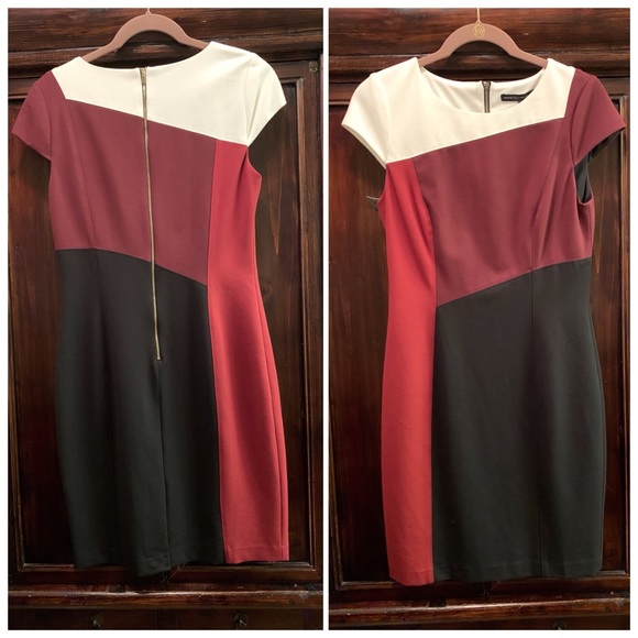 White House Black Market Color Block Dress - Picture 2 of 4